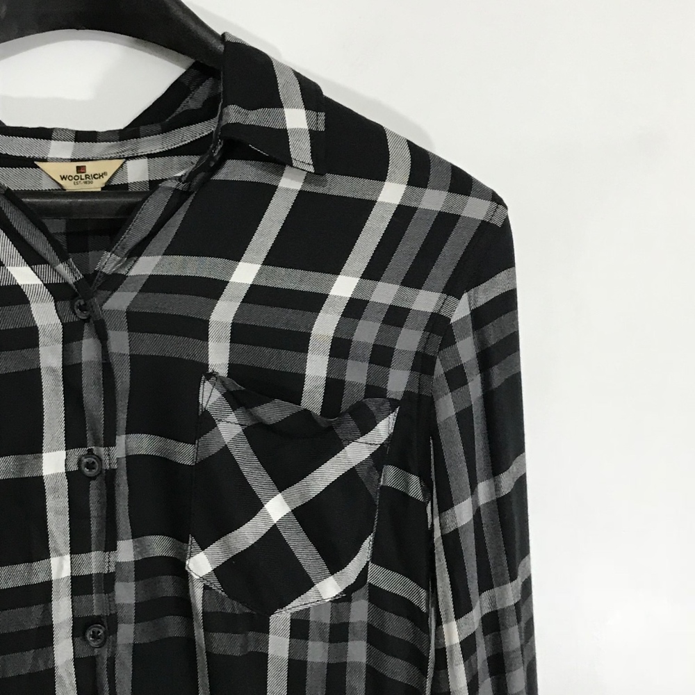 Woolrich Black Plaid Blouse - Picture 5 of 8